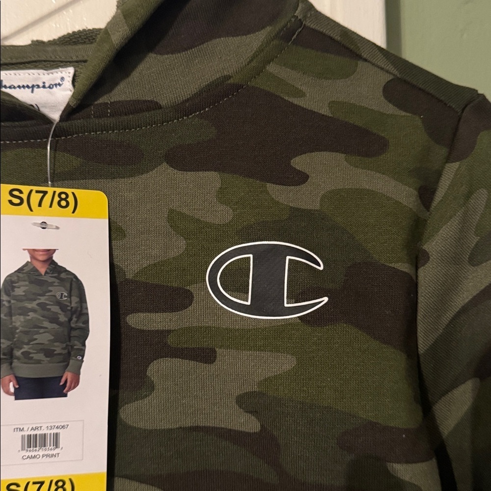 Champion Youth Camouflage Unisex Boys & Girls Hoodie For kids Size Small 7/8 - Picture 8 of 11